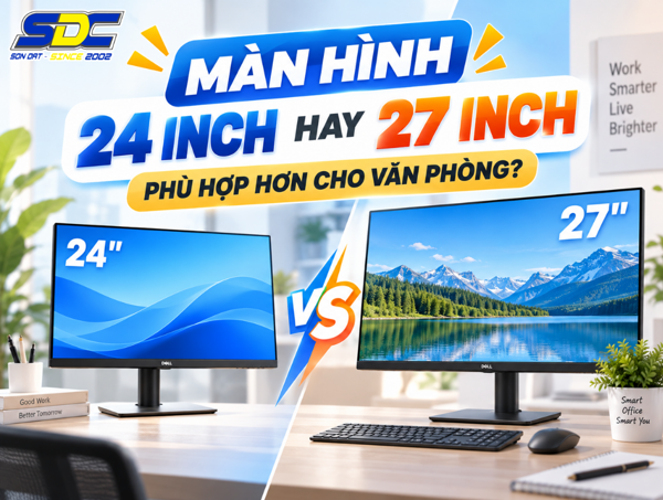 Màn Hình 24 Inch Hay 27 Inch Phù Hợp Hơn Cho Văn Phòng?