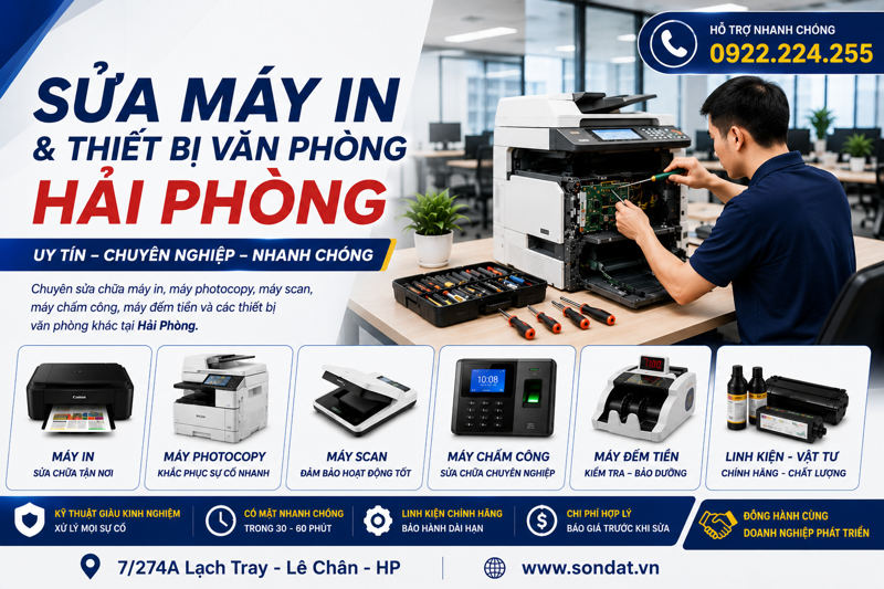 SONDAT., JSC – Sửa Máy Văn Phòng, Thiết Bị Văn Phòng Tại Hải Phòng Uy Tín, Chuyên Nghiệp