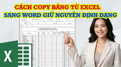 Cách copy bảng Excel sang Word giữ nguyên định dạng đơn giản