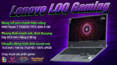 Review Notebook Lenovo LOQ 15ARP9 RTX 3050 – Laptop Gaming Hiệu Năng Mạnh, Màn Hình 144Hz Đáng Mua 2026