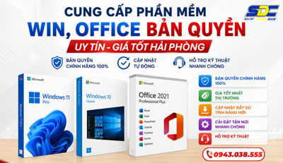 Cung cấp phần mềm Win, Office bản quyền uy tín, giá tốt Hải Phòng