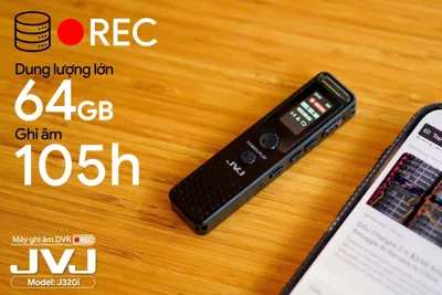 Đánh giá máy ghi âm JVJ J320i 64GB: Máy ghi âm mini nhỏ gọn, pin lâu, ghi âm rõ nét đáng mua  