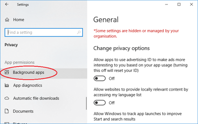Cách tắt các ứng dụng chạy trong nền trên Windows 10