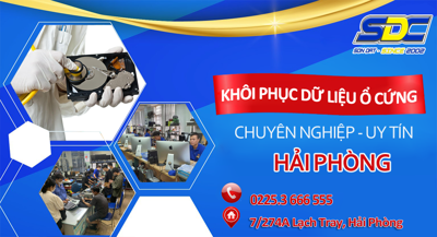 Địa chỉ khôi phục dữ liệu ổ cứng nhanh chóng, uy tín số 1 tại Hải Phòng