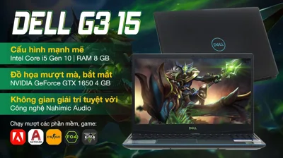 Chinh Phục Mọi Game Cùng Dell G3 15 – i5, 8GB RAM, GTX 1650 4GB
