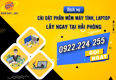 Dịch vụ cài đặt phần mềm máy tính, laptop lấy ngay tại Hải Phòng