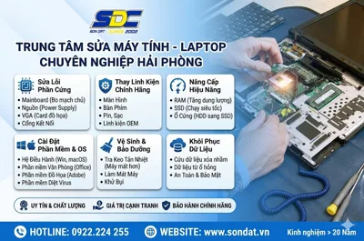 Trung Tâm Sửa Máy Tính - Laptop Chuyên Nghiệp Tại Hải Phòng 