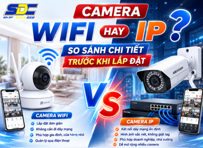 Camera WiFi Hay Camera IP? So Sánh Chi Tiết Trước Khi Lắp Đặt