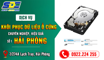 Báo giá khôi phục dữ liệu ổ cứng nhanh chóng, chuyên nghiệp Hải Phòng