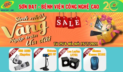 Sinh Nhật Vàng - Ngập Tràn Ưu Đãi Cho Tất Cả Khách Hàng Của Bệnh Viện Máy Tính Sơn Đạt