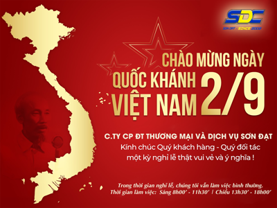 SƠN ĐẠT .,JSC: Thông báo lịch làm việc dịp lễ Quốc Khánh 2/9/2024