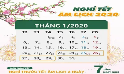 Thông báo lịch làm việc Tết nguyên đán 2020