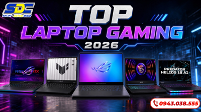 Top laptop gaming mỏng nhẹ hiệu năng cao đáng chú ý 2026