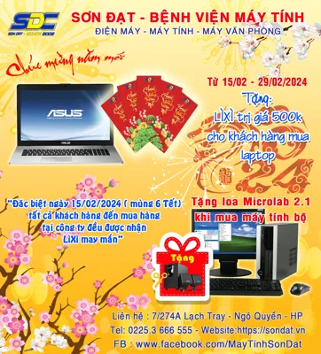 Hái lộc đầu xuân - Nhận ngay lì xì khi mua hàng tại Sơn Đạt.,JSC