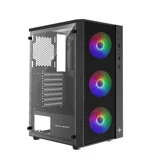 Case  Kenoo ESPORT AF13-3F, 3 Fan LED, 1 Mặt kính cường lực, Form ATX, L320xW192xH415mm