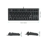Bàn phím Cơ Aukey KM-G14, LED RGB, Switch Blue, 87 Phím