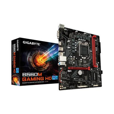Mainboard Giga B560M-GAMING-HD: chipset B560 LGA1200/2xDDR4 3200 max 64GB/1*PCIE x16+1*PCIE/6*SATA3 6Gb/s/M.2/VGA, HDMI