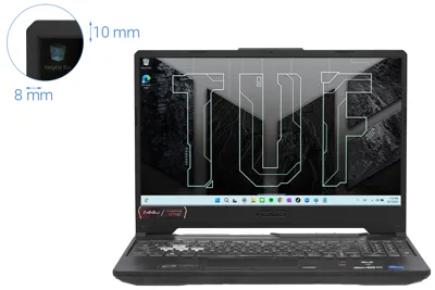 Notebook Laptop Asus TUF Gaming F15 - Black- 15.6 FHD LED 144Hz; Intel Core i5-11400H; 8GB+ 1slot; 512GB SSD;  VGA RTX2050 4GB;  Wifi 6+ BT5.2; Polyc; LedKB RGB; Win11H; (FX506HF-HN014W)