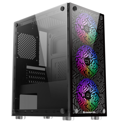 Vỏ case Xigmatek NYX  1 mặt kính cường lực, 398x195x326 mm + 3 fan