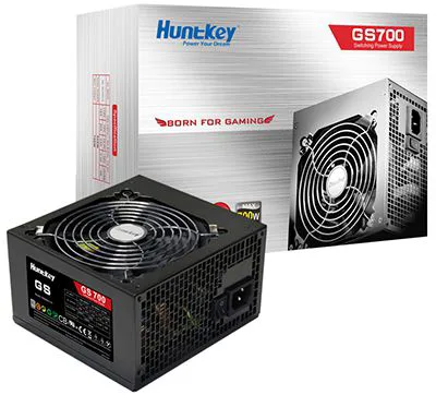 Nguồn máy tính Huntkey GS700 - 700W 80 Plus  3*SATA + 3*ATA + 1*6pin PCI-E + 1*8pin PCI-E, AFPC, Fan12:
