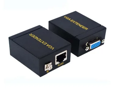 Bộ khuếch đại và kéo dài cáp VGA qua cáp mạng RJ45 (CAT 5 / CAT 6) 60M