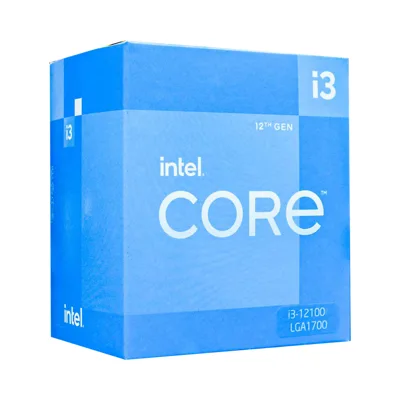 CPU Intel Core i3-12100 Box, FV, 3.3GHz Turbo up to 4.3GHz, 4 nhân 8 luồng, 12MB Cache, 58W, SK1700