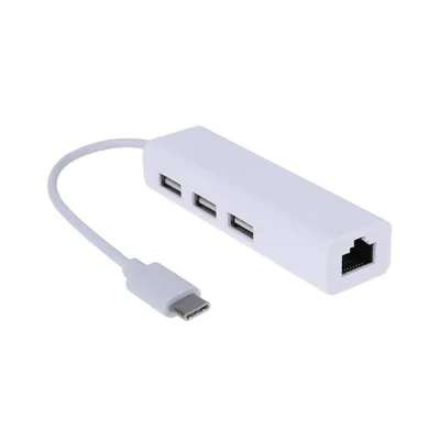 Cable chuyển đổi Type C ra 3 cổng Usb + 1 cổng Lan OEM