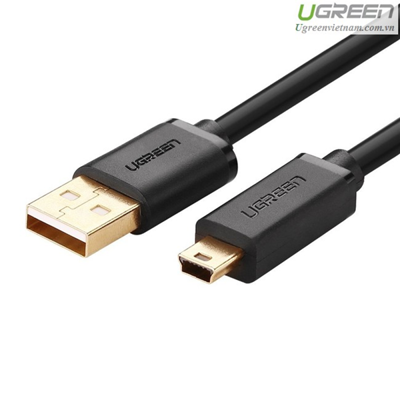 Cáp USB 2.0 to USB Mini 1,5m mạ vàng Chính hãng Ugreen UG-10385