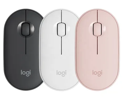 Mouse Logitech PEBBLE M350 - Bluetooth & Wireless 2.4GHz,