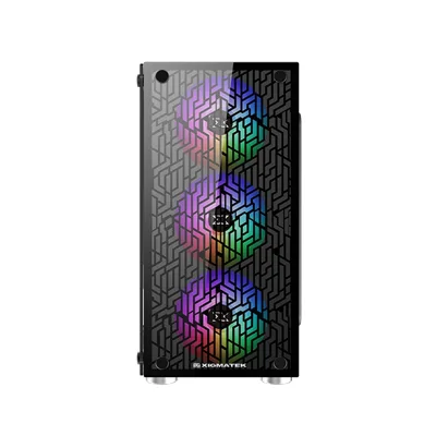 Vỏ case Xigmatek NYX  2 mặt kính cường lực, 398x195x326 mm + 3 fan