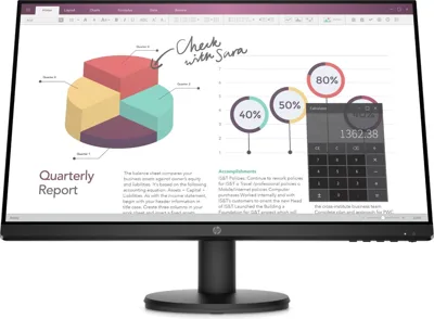Monitor HP P24v G4 (9TT78AA) -23.8-inch -IPS có cổng VGA, HDMI, kèm cáp HDMI