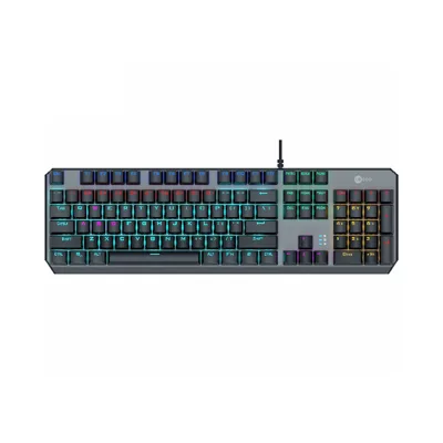 Bàn phím cơ Lecoo Blue Switch GK301 - RGB, USB, màu đen, mặt kim loại