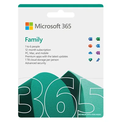 Phần mềm Microsoft 365 Family Eng APAC EM Sub 1Y Med P8 6GQ-01555 - (01 năm; 06 tài khoản)
