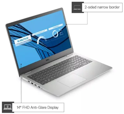 Notebook Dell Vostro 3405 Ryzen 5 3500U/4GB/256GB/14F Win 10 Sliver NK chưa VAT
