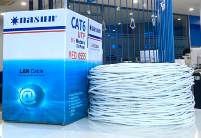 Dây mạng Nasun Cat6E (thùng 305m) xịn