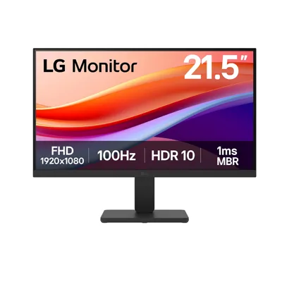 Màn hình LG 21.5-inch VA; FHD(16:9); 300cd/m2; 100Hz; 1ms; VESA 10x10; HDMI + VGA; Cable HDMI; 2Y (22U401A-B.ATVQ)