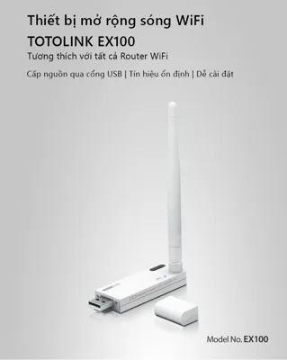 Kích sóng Totolink EX100  150Mbps (1 râu)