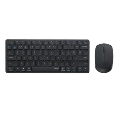 Bộ bàn phím chuột không dây Rapoo 9050M - 2.4GHz + Bluetooth 5.0, Màu xám đen, Full size 75% 78 phím, Scissor Switch, 1600DPI, Pin sạc Lithium