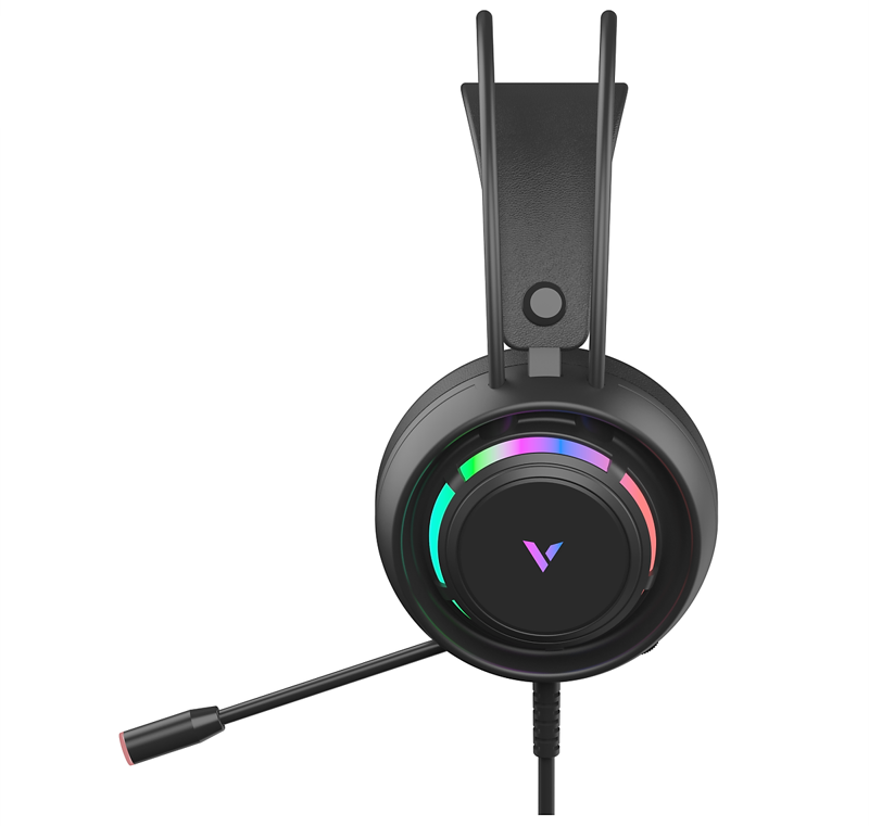 Heardphone Rapoo Gaming VH360 Black, chụp đầu đèn led RGB 7.1, Chụp đầu, Jack USB