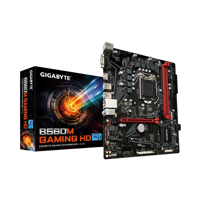Mainboard Giga B560M-GAMING-HD: chipSE t B560 LGA1200/2xDDR4 3200 max 64GB/1*PCIE x16+1*PCIE/6*SATA3 6Gb/s/M.2/VGA, HDMI