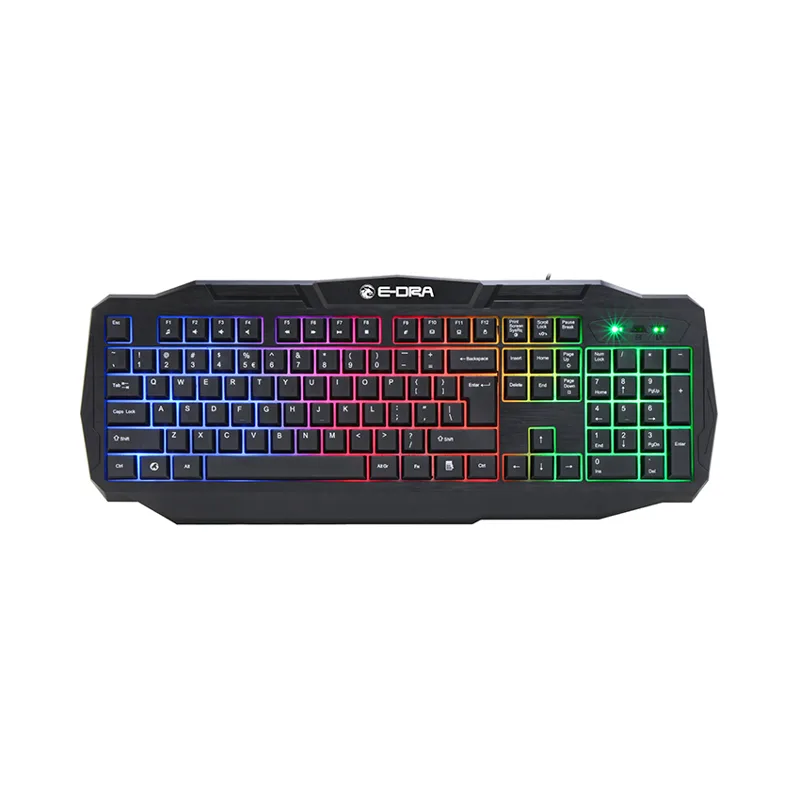 Bàn phím Giả Cơ EDRA EK503 - Led Rainbow, 104 Phím Full Size, Black,