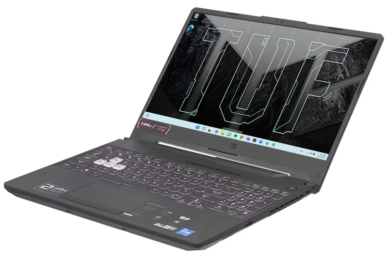 Laptop Asus TUF Gaming F15 - Black- 15.6 FHD LED 144Hz; Intel Core i5-11400H; 8GB+ 1slot; 512GB SSD;  VGA RTX2050 4GB;  Wifi 6+ BT5.2; Polyc; LedKB RGB; Win11H; (FX506HF-HN014W)
