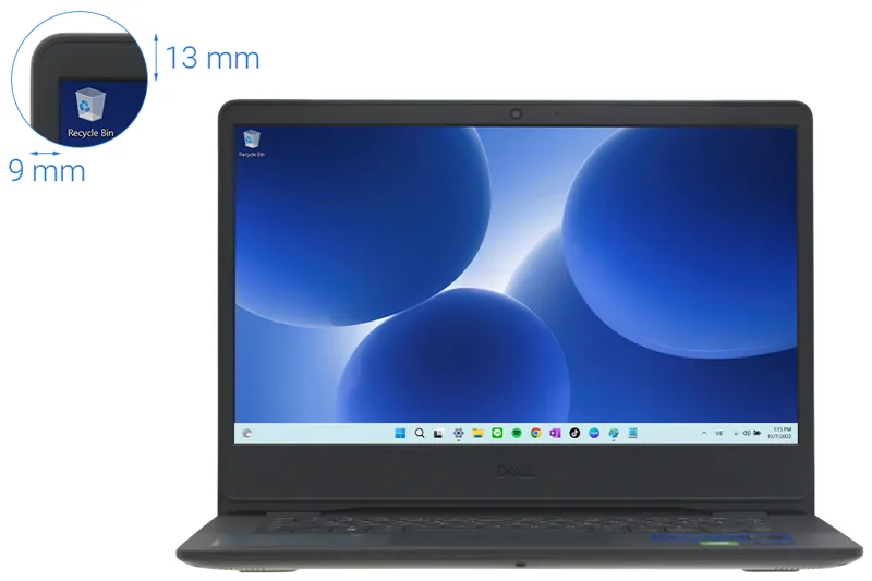 Laptop Dell Vostro 3400 Core™ i3-1115G4 3.00 GHz, 8GB, SSD m2 120 + 1TB HDD, 14.0"FHD, Webcam DOS, Black_NK