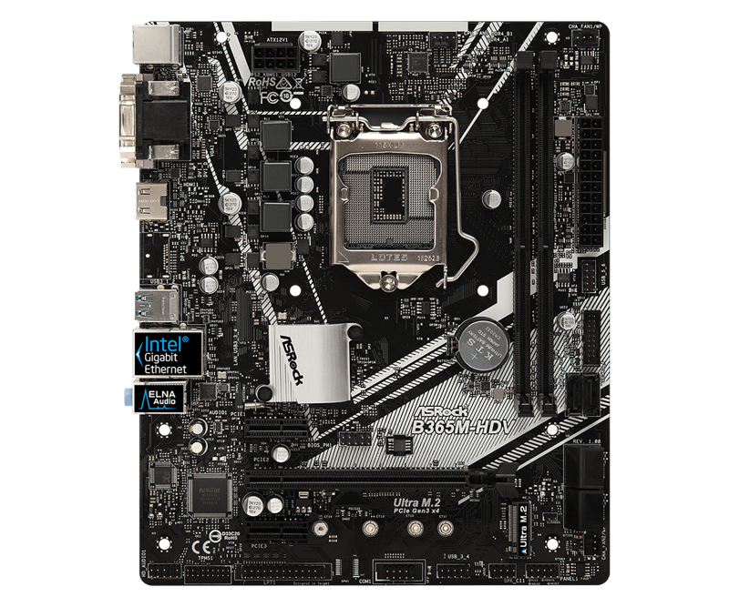 Mainboard Asrock B365-HDV (HDMI,VGA,DVI)