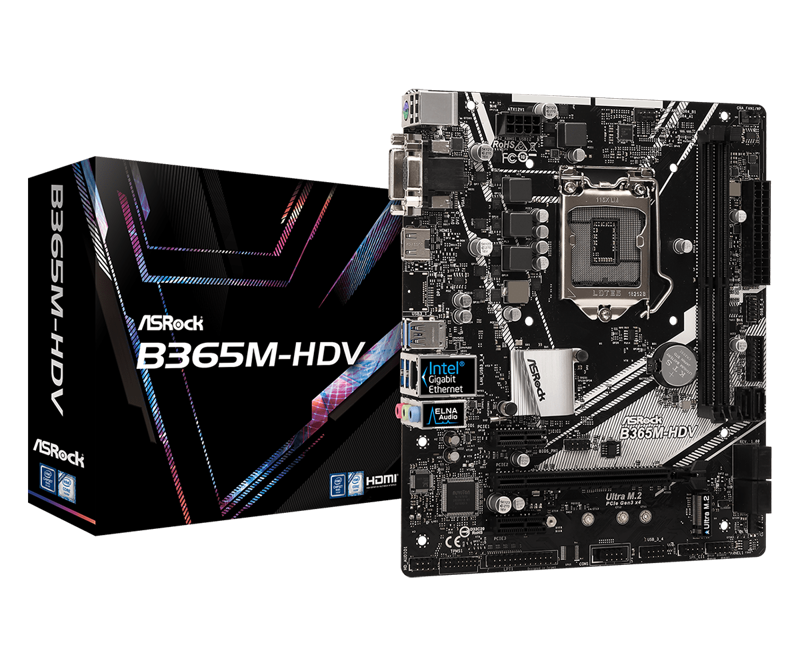 Mainboard Asrock B365-HDV (HDMI,VGA,DVI)