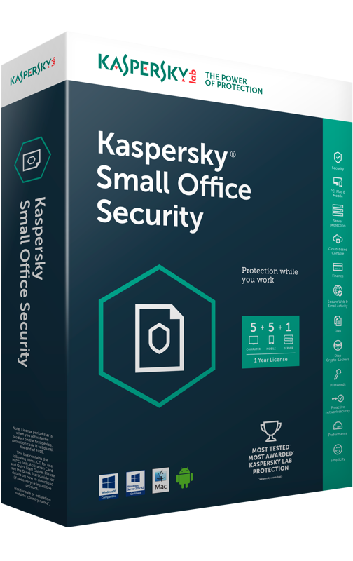 Phần mềm diệt Virus Kapersky Small office SE curity KSOS 1SE rver + 5PC