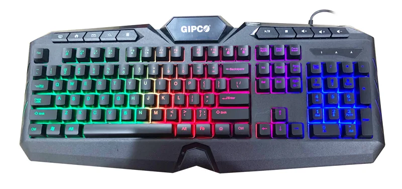 Keyboard giả cơ Gipco K9800 có LED, 104 Phím