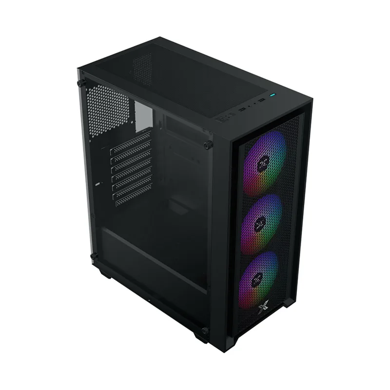 Case  Xigmatek Sky II 3F (EN44182), Đen, Gaming ATX, 03 Fan LED, 360x200x450 mm