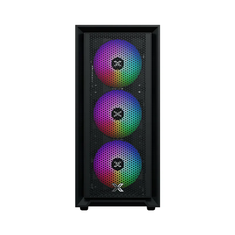 Case  Xigmatek Sky II 3F (EN44182), Đen, Gaming ATX, 03 Fan LED, 360x200x450 mm