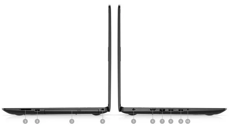 Laptop DELLIN3580I_P75F106N80I -Core i5-8265U Processor (6MB Cache, up to 3.9 GHz) , 4GB DDR4 2666MHz,1TB 5400 , DVD, Win 10H, Black